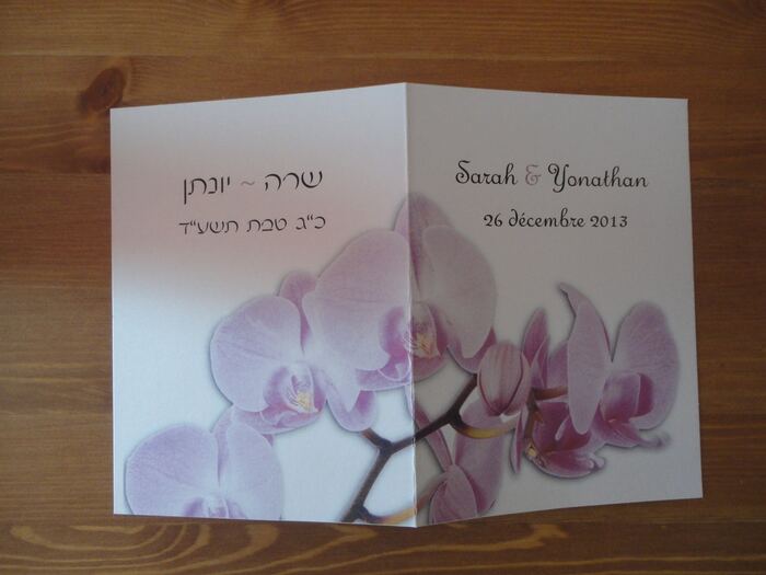 Faire-part Orchidée, recto